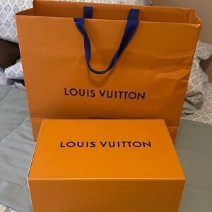 Louis Vuitton Orange Set with Blue Accents